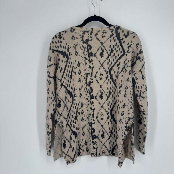 Anthropologie sweater xs cream black baby wool yak oversized work career office - Picture 6 of 6